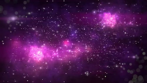 Animated Purple Galaxy Nebula with Twinkling Stars Background