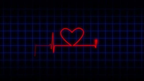 Heartbeat monitor EKG line monitor