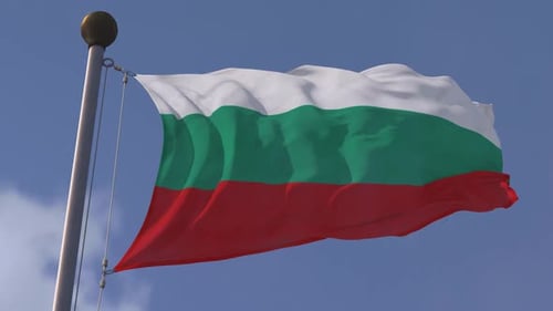 Drapeau de la Bulgarie Ralenti
