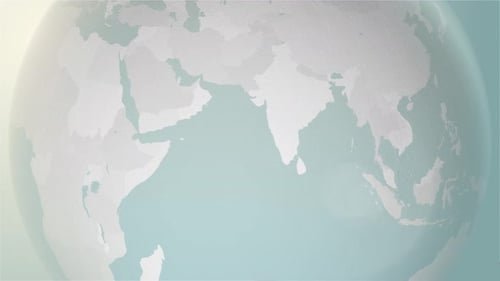 World Map Sudan Zoom In Stylised Spherical White Shades 4 K 60 Fps