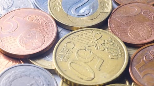 Macro Shot of Various Metal Coins