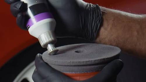 Fluid Being Applied to a Buffer