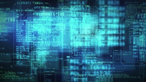 Moving Through Space Filled With Computer Code