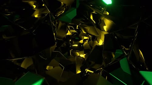 Yellow And Green Curved Abstract Interdimensional Tunnel Background Vj Loop In 4K