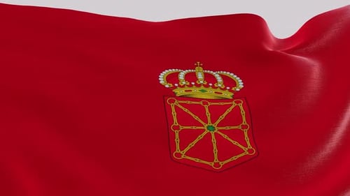 Realistic Waving Flag of Navarre, Spain