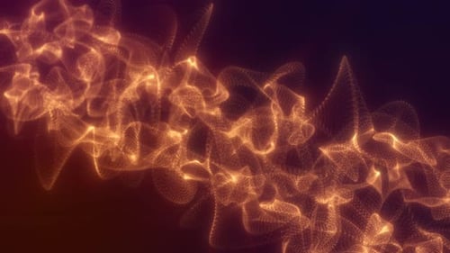 Fluid Abstract Glowing Particle Wave Background