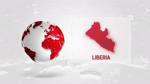 Modern Animated Globe Highlight with Country Information Display