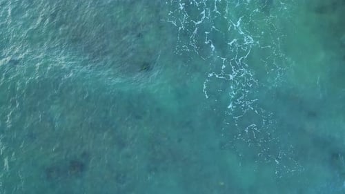 Sea surface aerial footage. Ocean ripple water background.