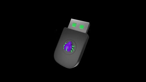 Flashdisk Virus 3D Animation | Alpha Channel