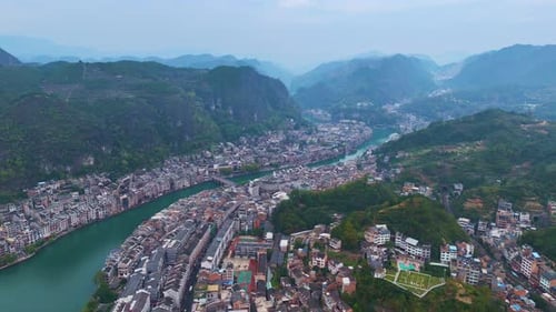 Zhenyuan County in The Mountainous Area of Guizhou Province