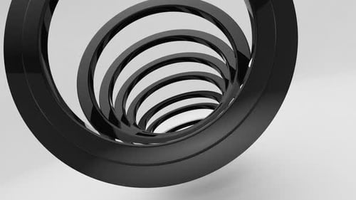 Dynamic Geometric Rings Tunnel Portal Background Animation