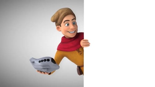 Cartoon medieval historical character