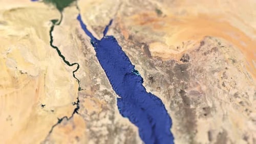 Physical Map Of Red Sea, Slider Shot
