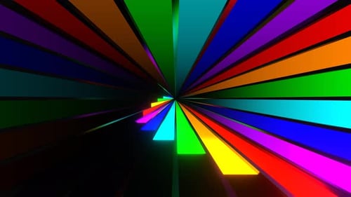 Multicolor Neon Lights Alternating Movement Background Vj Loop In 4K