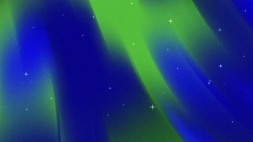 Lebendige abstrakte Darstellung von wirbelnden Farben in Blau- und Grüntönen