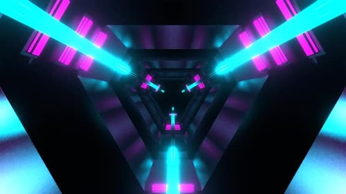 Pink And Cyan Starship Engine Energy Tunnel Background Vj Loop In 4K