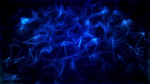 Futuristic Blue Digital Network Abstract Background