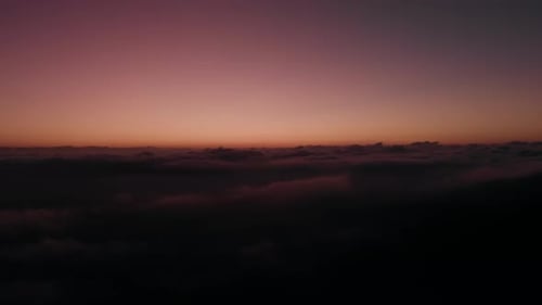 An Aerial Shot Looking Out Over and Above the Clouds Near Topanga Canyon in Malibu in California Ear