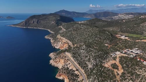 Coastal Majesty Turkey Breathtaking Coastline Framed By Grandiose Mountains Panorama of Sea and