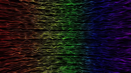 Abstract Rainbow Wavy Flowing Lines Loop Background Animation