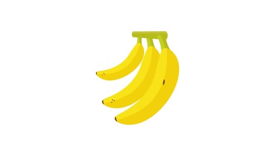 Flat Design Animated Bananas Reveal
