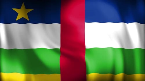 Waving Flag of the Central African Republic Animation