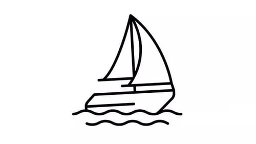 Animation einer Segelbootlinie