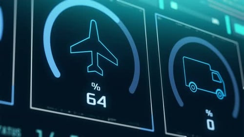 Animated HUD for Delivery and Logistics Data