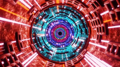 Round Tube 2 Loop Vj 100 Bpm Background
