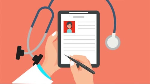 Le médecin remet un reçu au patient