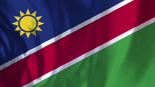 Namibia National Flag Waving Loop