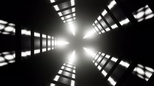 Abstract disco animation black and white neon background for dance music 3d render. Vj and Dj loop