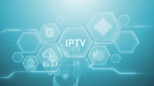 Iptv Hand touching,Digital transformation,Science and artificial intelligence,innovation