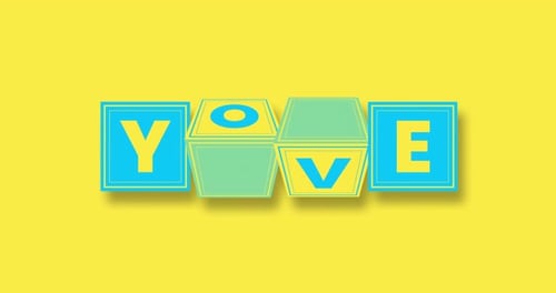 Animated Flipping Cubes Text Reveal Opener