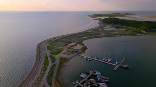 Arial view of Fyns Hoved in the north of Funen, Denmark