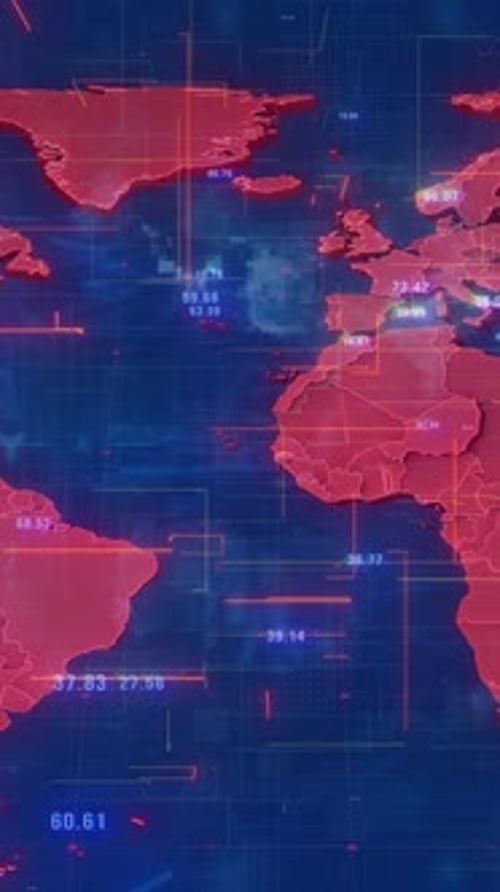 Vertical Video Global Concepts World Map