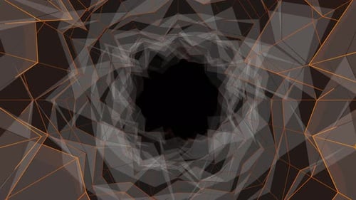 White And Orange Reverse Fragment Tunnel Background Vj Loop In 4K