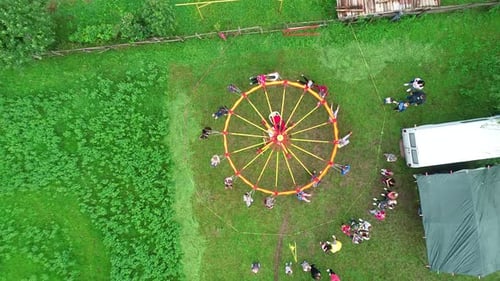 Carnival Merry Go Round Aerial Top View