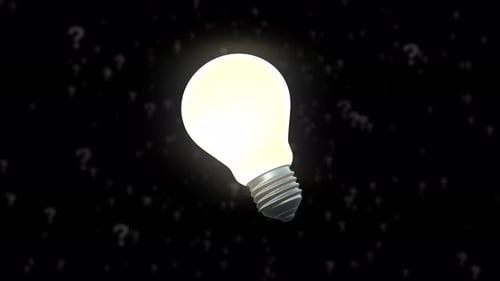 3D Light Bulb Idea Reveal Animation