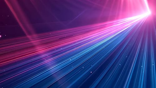 Dynamic vibrant light streaks through space