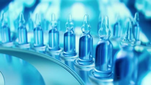 Ampules on a Conveyor Belt