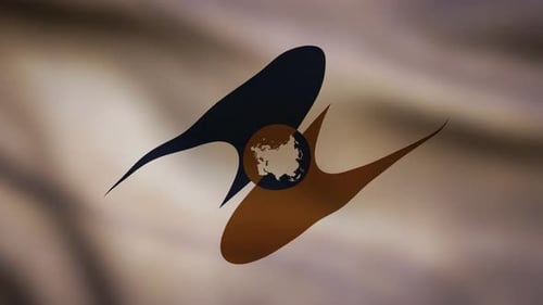 Eurasian Economic Union Waving Flag