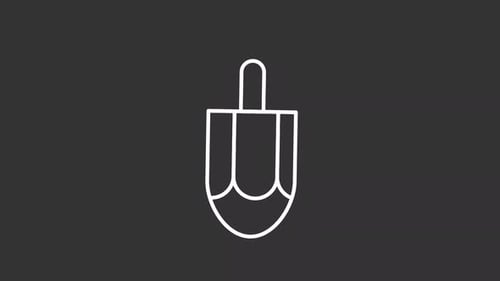 Rotating Shovel Tool Line Icon Animation