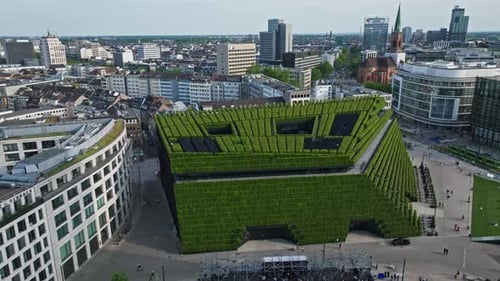 Aerial view of Kö Bogen II in Düsseldorf , Germany