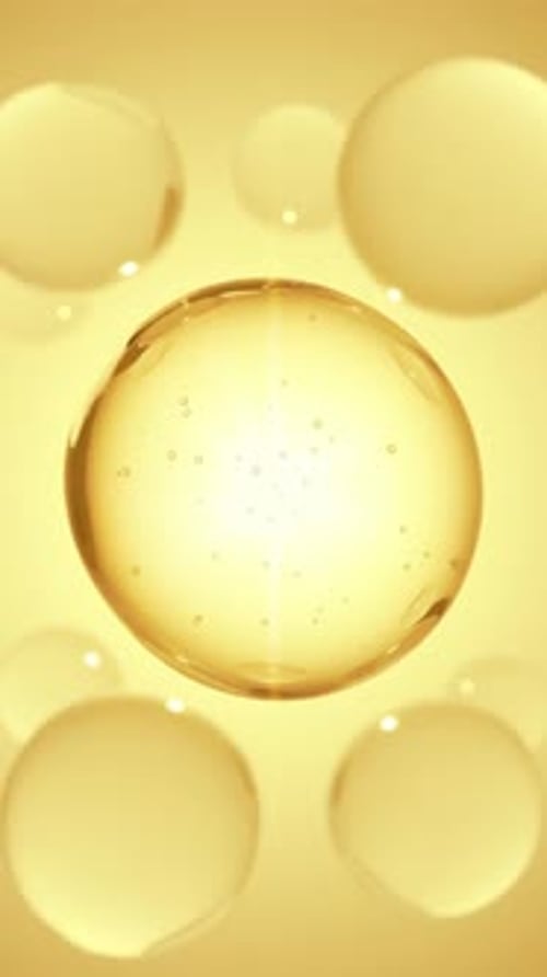 Floating Golden Liquid Spheres with Bubbles