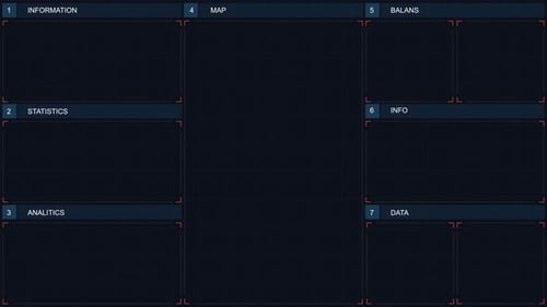 Animated Modular HUD Interface for Data Display and Information