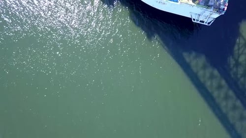 Drone Flying Close Over An Oil Rig