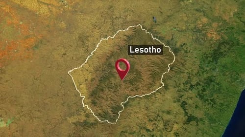 Lesotho Country Zoom from Space