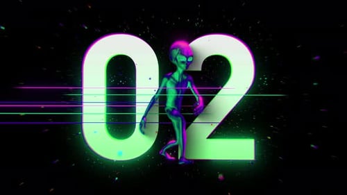 Alien Psychedelic Countdown Nummer 02