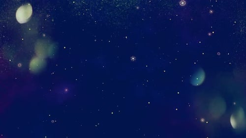 Shimmering Particles and Falling Snowflakes Holiday Background